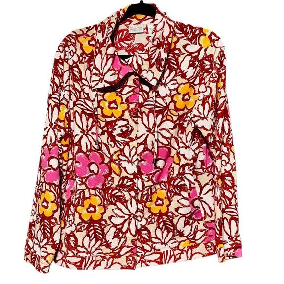 Chico's Jackets & Blazers - ZENERGY BY CHICO’S Artsy Bold Colorful Floral Lightweight Jacket Size Medium